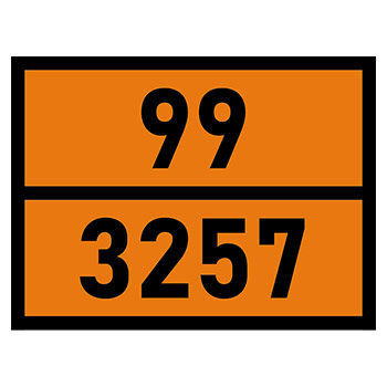Табличка «Опасный груз 99-3257», Битум (светоотражающая пленка, 400х300 мм)
